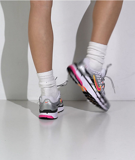 Nike P-6000 White, Fuschia Platinum Shoes Zumiez
