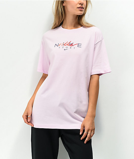 kilometer fad tyk Nike Pink Boyfriend Fit T-Shirt