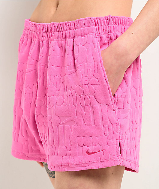 ☆NIKE☆Nike Swim Retro Flow Women's Cover-Up Shorts Nike Retro Flow Pink Cover Up Shorts | Zumiez