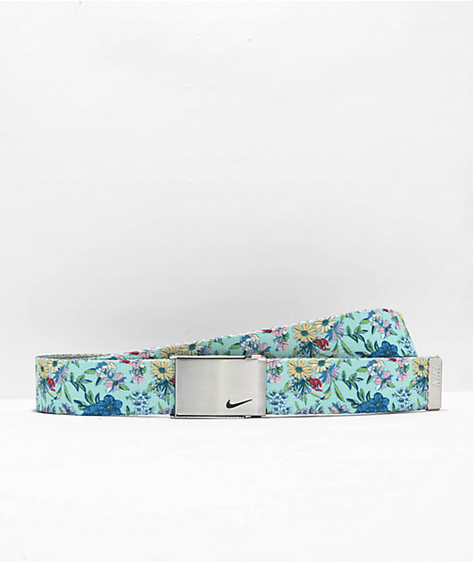 Nike Reversible Mint Floral Print  Belt