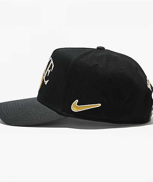 Nike Rise Structured A-Frame Black Snapback Hat