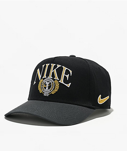 Nike Rise Structured A-Frame Black Snapback Hat