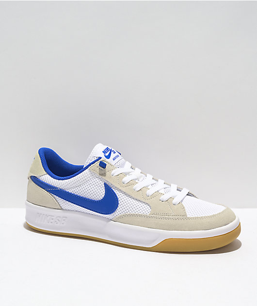 nike sb adversary white blue