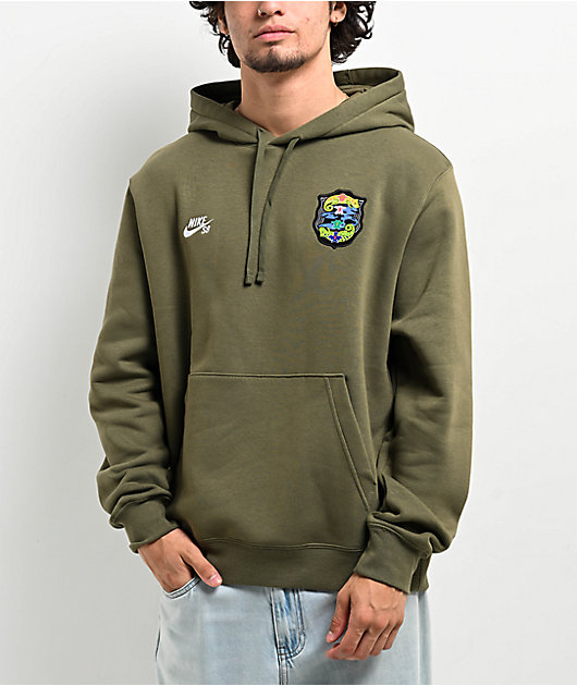 Nike SB Agnostic Olympics Olive Hoodie | Zumiez