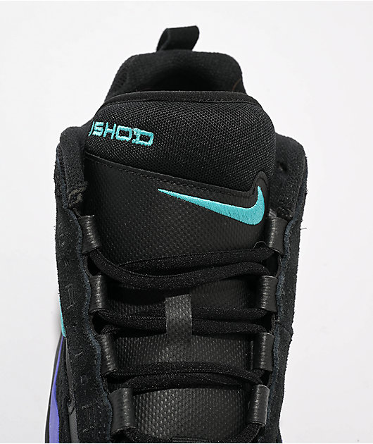 Nike SB Air Max Ishod Black, Persian Violet, & Dusty Cactus Skate Shoes