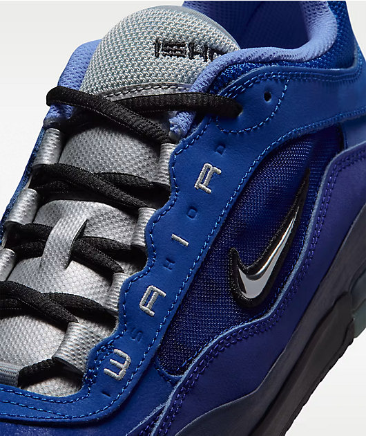 Nike SB Air Max Ishod Blue Void & Metallic Silver Skate Shoes