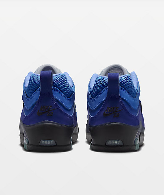 Nike SB Air Max Ishod Blue Void & Metallic Silver Skate Shoes | Zumiez