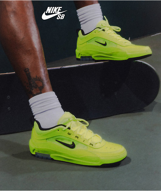 Nike SB Air Max Ishod PRM Volt & Black Skate Shoes