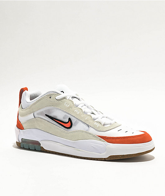 Nike SB Air Max Ishod Summit White Orange Skate Shoes