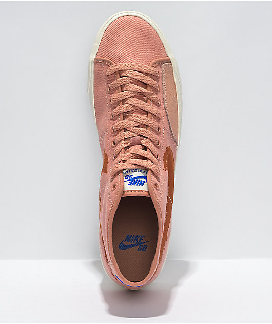 Nike Mid Calzado de skate rosa y siena