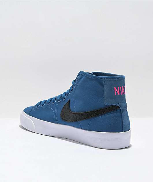 emergencia Plano especificar Nike SB BLZR Court Mid Premium zapatos de skate azules y negros