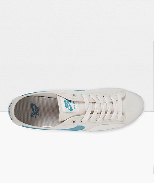 Nike SB BLZR Court Phantom & Cerulean Blue Skate Shoes | Zumiez