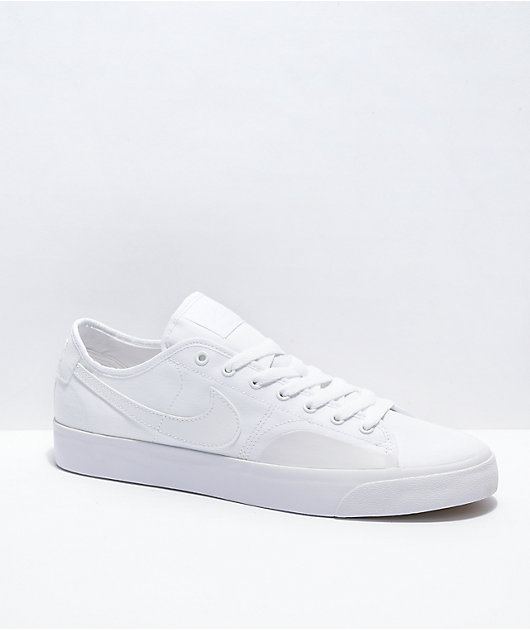 Pendiente Yo cepillo Nike SB BLZR Court White & White Skate Shoes