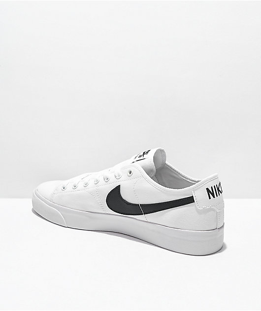 nike sb blazer black white low