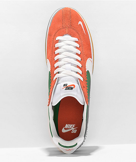 Nike SB BRSB Deep Orange Green Skate Shoes Zumiez