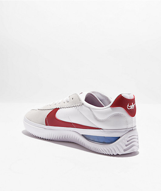 Nike blue clearance and red sneakers