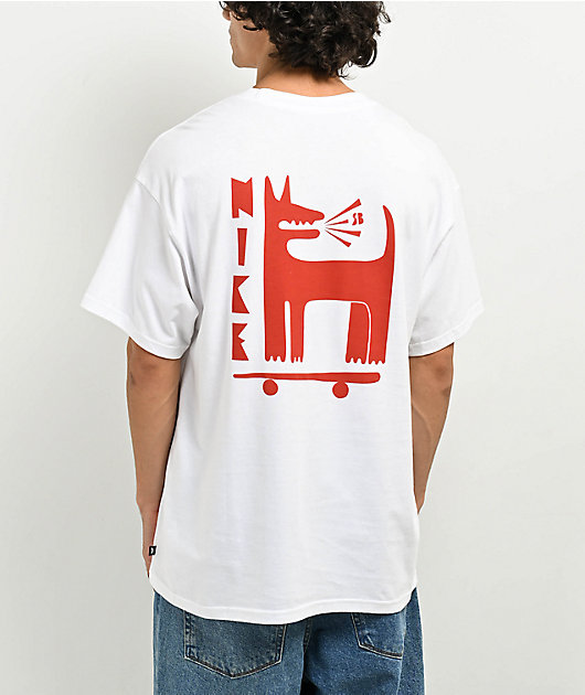 Nike SB Barking White T-Shirt | Zumiez
