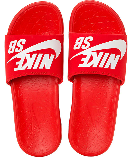 Nike SB Benassi SolarSoft Red \u0026 White 