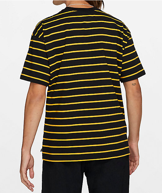 Nike SB Black & University Gold Stripe T-Shirt