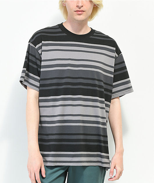 Nike SB Black Grey Stripe Knit T Shirt Zumiez