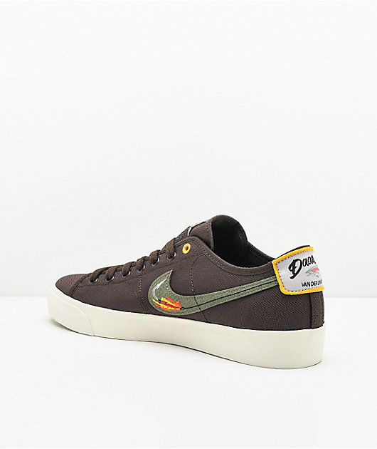 Nike SB Blazer Court DVDL Brown & White Skate Shoes