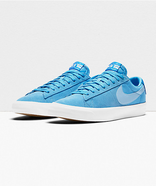 Nike SB Blazer Low GT Blue & White Skate Shoes