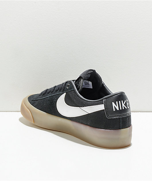 Nike SB Blazer Low GT Pro Black & Gum Skate Shoes | Zumiez