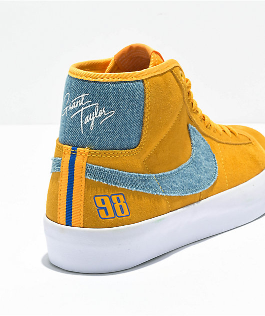 Nike SB Blazer Mid GT Pro University Gold & Game Royal Skate Shoes