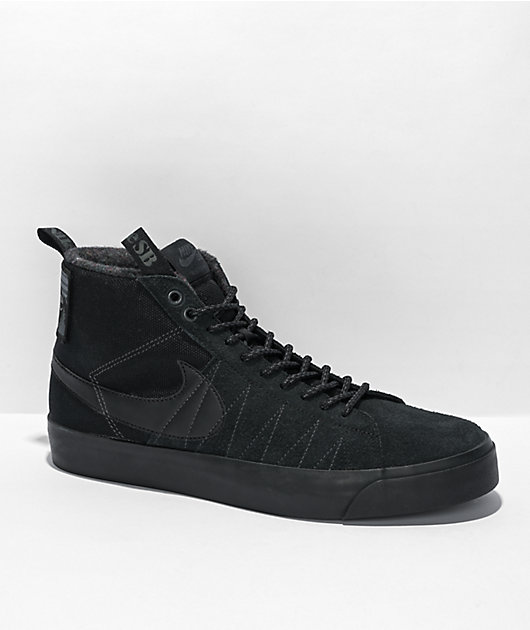 Nike SB Blazer Mid PRM Black Anthracite Skate Shoes