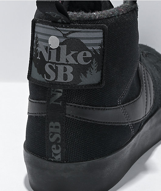 Ejemplo ecuador dinastía Nike SB Blazer Mid PRM Zapatillas de skate negras y antracita