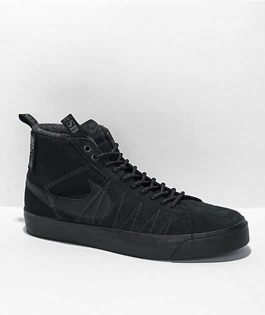 Nike SB Blazer Mid PRM Zapatillas de skate negras y antracita