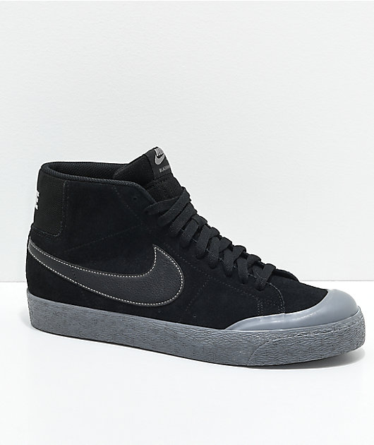 Nike SB Blazer XT Mid Black & Pewter Skate Shoes