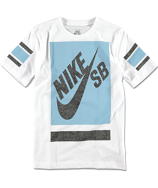 Nike SB Block Boys White T-Shirt | Zumiez