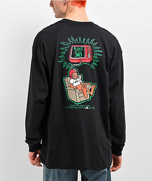 Nike SB Brainwash Black Long Sleeve T Shirt