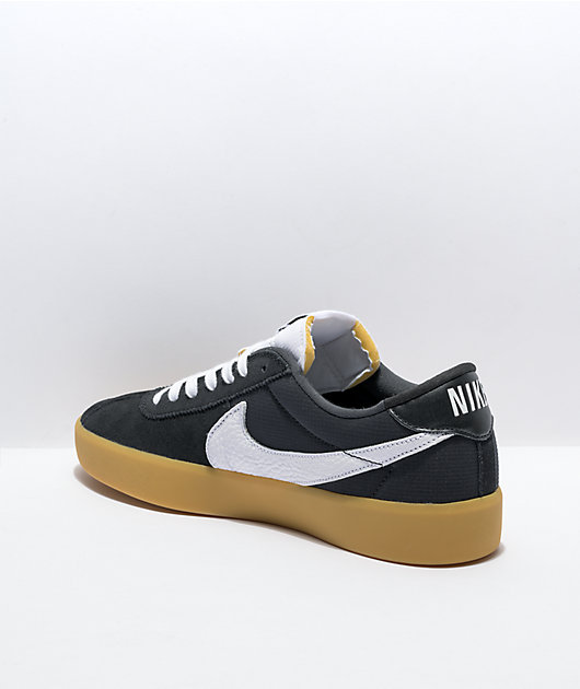 Nike SB Bruin React Black, White & Gum Skate Shoes | Zumiez