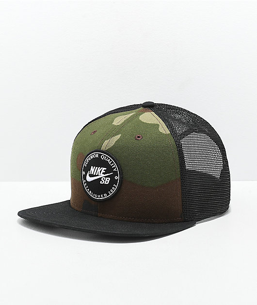 templar especificar adolescente Nike SB Camo Patch Trucker Hat
