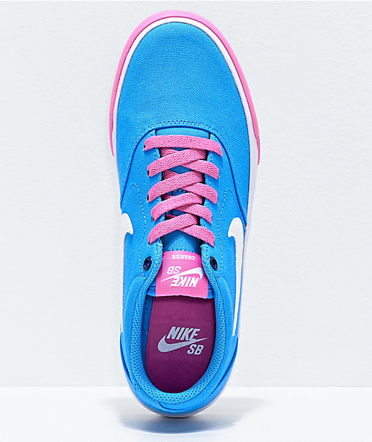 nike pink and blue sneakers