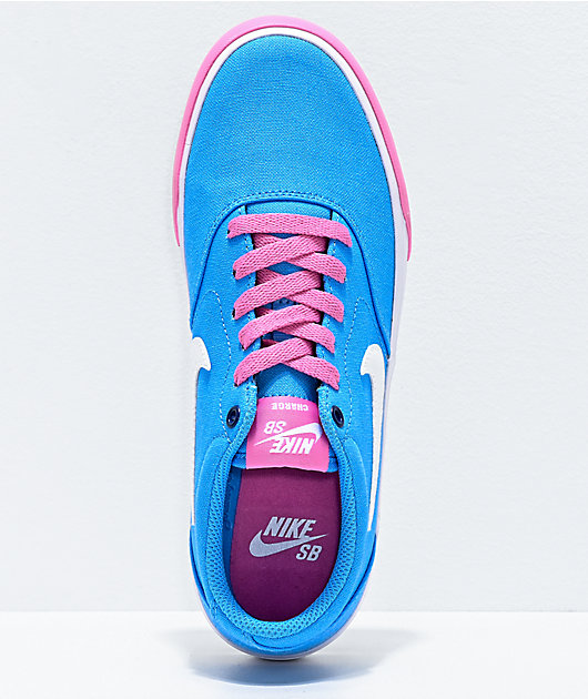 SB University zapatos de skate en azul, rosa y blanco