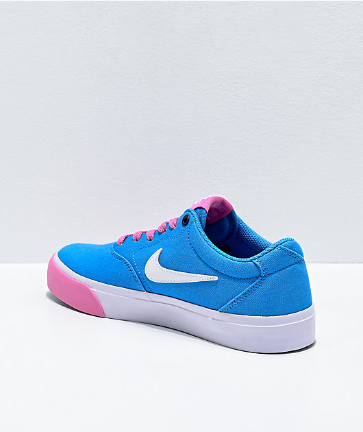 SB University zapatos de skate en azul, rosa y blanco