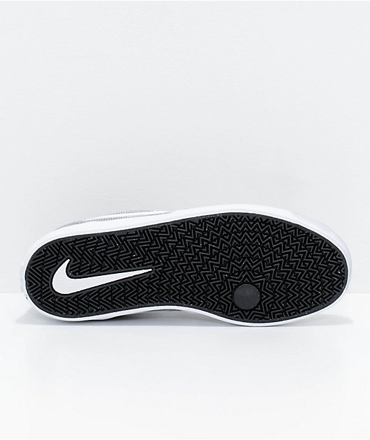 Nike SB Check Solarsoft Grey and White Skate Shoes