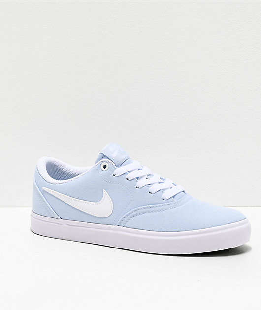 Nike SB Check Solarsoft zapatos de skate azules y blancos | Zumiez