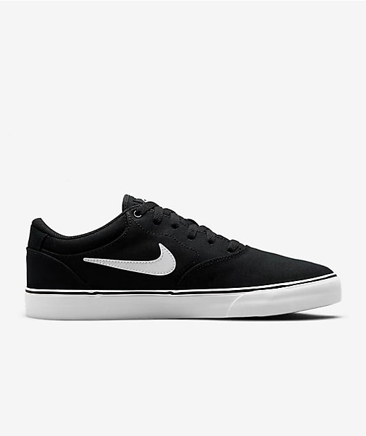 Nike SB Chron 2 Black & White Skate Shoes
