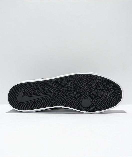 Nike SB Chron 2 Black & White Skate Shoes