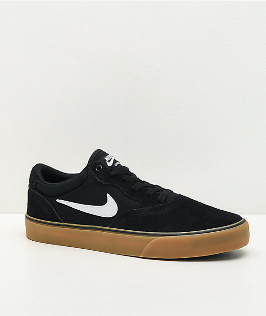 Nike SB Chron 2 Black & Gum Skate Shoes | Zumiez