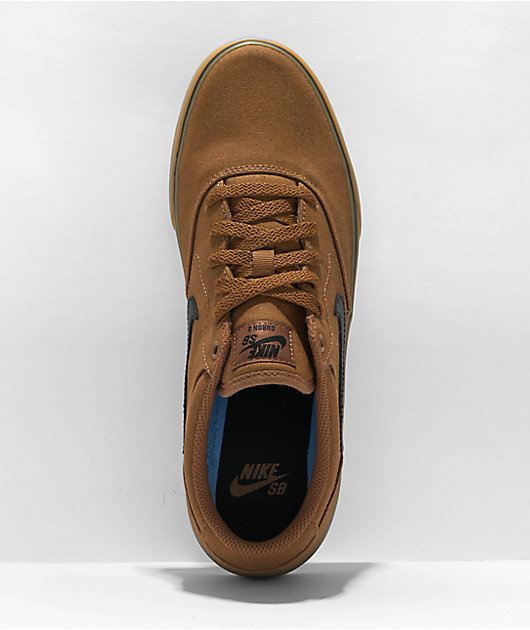 Nike SB Chron 2 Canvas Ale Brown, Black & Gum Skate Shoes