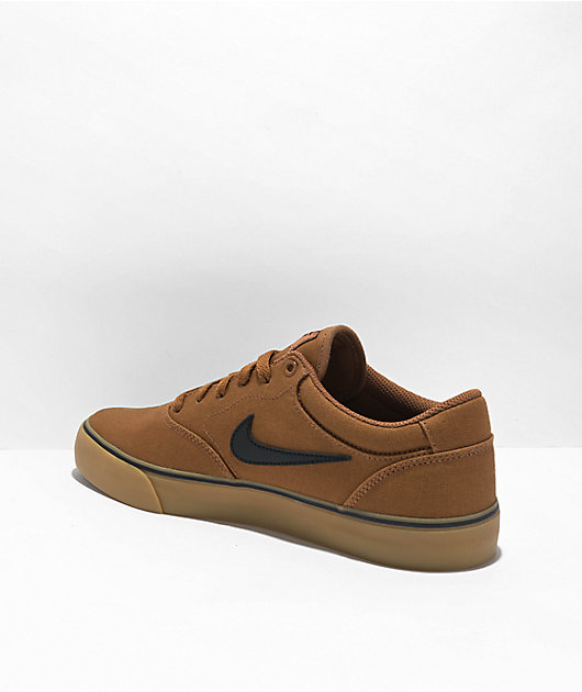 Nike SB Chron 2 Canvas Ale Brown Black Gum Skate Shoes Zumiez