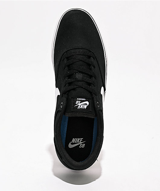 Nike SB Chron 2 Canvas Black & White Skate Shoes