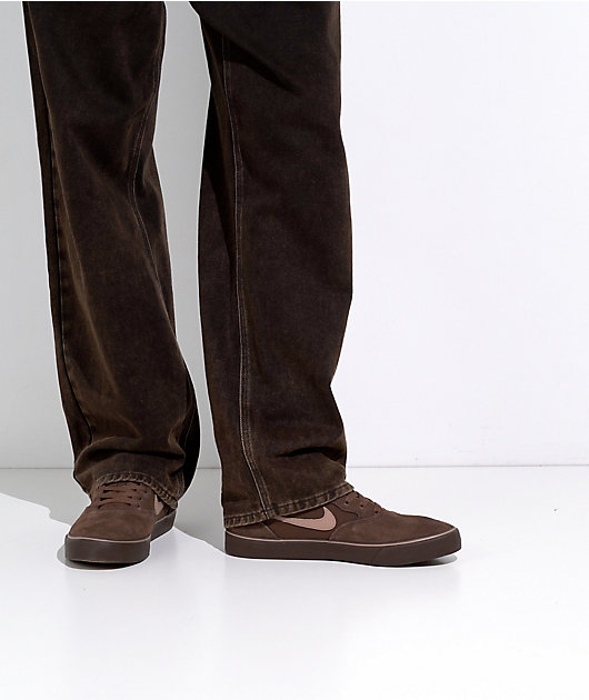 Nike SB Chron 2 Fauna Brown & Desert Dust Skate Shoes | Zumiez
