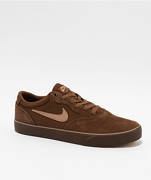 Nike SB Chron 2 Fauna Brown & Desert Dust Skate Shoes | Zumiez