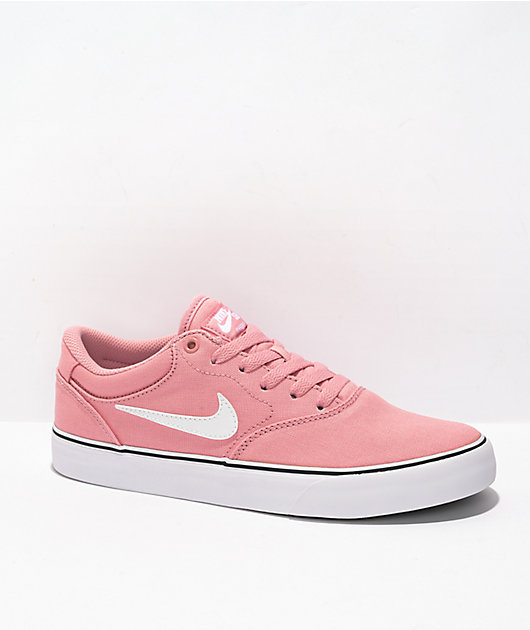 Nike SB Chron 2 Pink Canvas Skate Shoes Zumiez